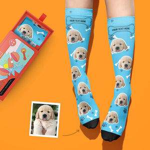 Custom Face On Socks Personalized Add Pictures And Name Socks Gifts For Pet Lover - Dog