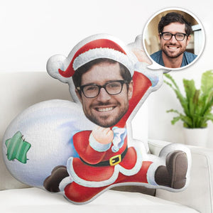 Custom Face Pillow Personalized Photo Pillow Santa White Pocket MiniMe Pillow Gifts for Christmas - My Face Gifts