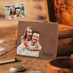 Men's Custom Color Photo Wallet For Father's Day Gifts