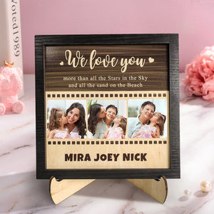 Custom Photo Wooden Ornament Film Photo Plaque Unique Gift for Mom - My Face Gifts