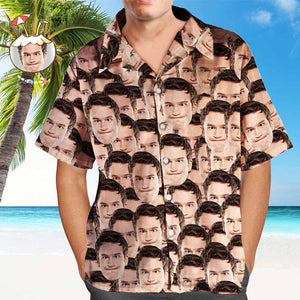 Custom Face Hawaiian Shirt Men's Photo Shirt All Over Print Shirt - Mash