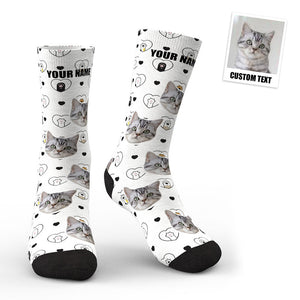 3D Preview Custom Pet Face Socks Cat Lovers And Cat Owner Gift - My Face Gifts