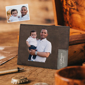 Men's Custom Short Color Photo Wallet For Father's Day Gifts