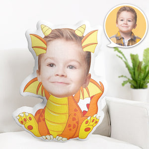 Custom Face Pillow Personalized Photo Pillow Winged Dragon MiniMe Pillow Gifts for Kids - My Face Gifts