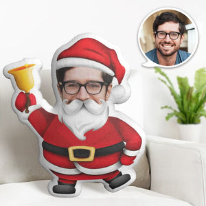 Custom Face Pillow Personalized Photo Pillow Beard Bell Santa Claus MiniMe Pillow Gifts for Christmas - My Face Gifts