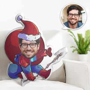 Custom Face Pillow Personalized Photo Pillow Christmas Spider Man MiniMe Pillow Gifts for Christmas - My Face Gifts