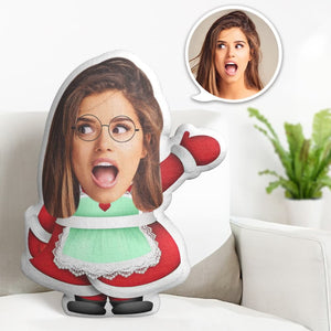 Custom Face Pillow Personalized Photo Pillow Christmas Maid MiniMe Pillow Gifts for Christmas - My Face Gifts