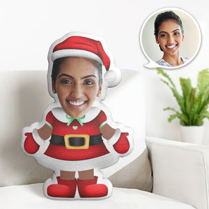 Custom Face Pillow Personalized Photo Pillow Short Sleeve Christmas Skirt MiniMe Pillow Gifts for Christmas - My Face Gifts