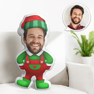 Custom Face Pillow Personalized Photo Pillow Christmas Suspenders MiniMe Pillow Gifts for Christmas - My Face Gifts