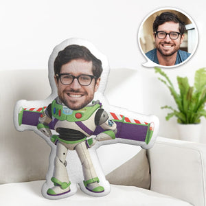 Custom Face Pillow Personalized Photo Pillow Aircraft Buzz Lightyear MiniMe Pillow Gifts for Him - My Face Gifts
