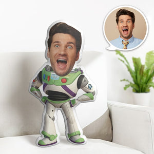Custom Face Pillow Personalized Photo Pillow Bass Lightyear MiniMe Pillow Gifts for Him - My Face Gifts