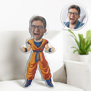 Custom Face Pillow Personalized Photo Pillow Goku MiniMe Pillow Gifts for Him - My Face Gifts