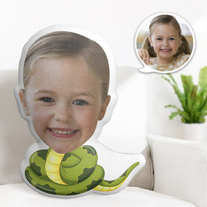 Custom Face Pillow Personalized Photo Pillow Rattlesnake MiniMe Pillow Gifts for Kids - My Face Gifts