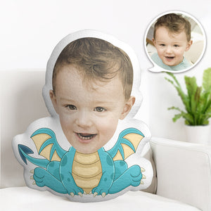 Custom Face Pillow Personalized Photo Pillow Sitting Pterosaur MiniMe Pillow Gifts for Kids - My Face Gifts