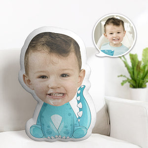 Custom Face Pillow Personalized Photo Pillow Fat Tail Blue Dragon MiniMe Pillow Gifts for Kids - My Face Gifts
