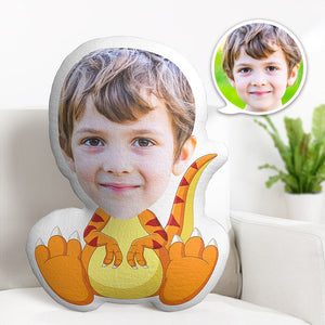 Custom Face Pillow Personalized Photo Pillow Two Claw Orange Dragon MiniMe Pillow Gifts for Kids - My Face Gifts