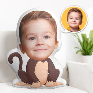 Custom Face Pillow Personalized Photo Pillow Crouching Ape MiniMe Pillow Gifts for Kids - My Face Gifts