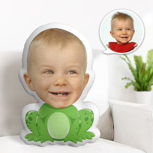 Custom Face Pillow Personalized Photo Pillow Frog MiniMe Pillow Gifts for Kids - My Face Gifts
