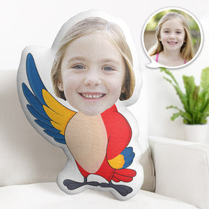 Custom Face Pillow Personalized Photo Pillow Parrot MiniMe Pillow Gifts for Kids - My Face Gifts