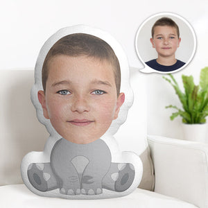 Custom Face Pillow Personalized Photo Pillow Sitting Elephant MiniMe Pillow Gifts for Kids - My Face Gifts