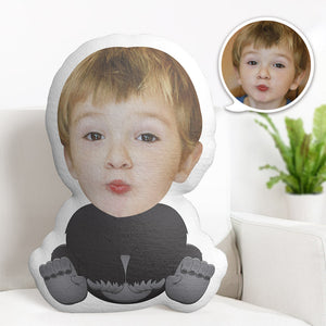 Custom Face Pillow Personalized Photo Pillow Sitting Chimpanzee MiniMe Pillow Gifts for Kids - My Face Gifts