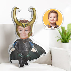 Custom Face Pillow Personalized Photo Pillow Loki MiniMe Pillow Gifts for Kids - My Face Gifts