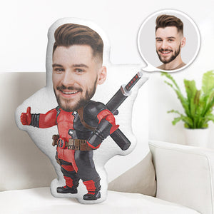 Custom Face Pillow Personalized Photo Pillow Deadpool MiniMe Pillow Gifts for Him - My Face Gifts