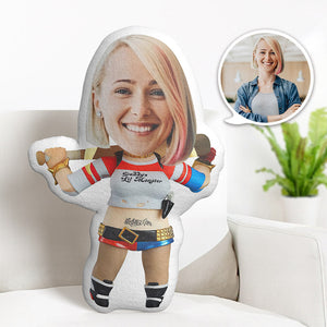 Custom Face Pillow Personalized Photo Pillow Harley Quinn MiniMe Pillow Gifts for Kids - My Face Gifts