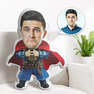 Custom Face Pillow Personalized Photo Pillow Doctor Strange MiniMe Pillow Gifts for Him - My Face Gifts