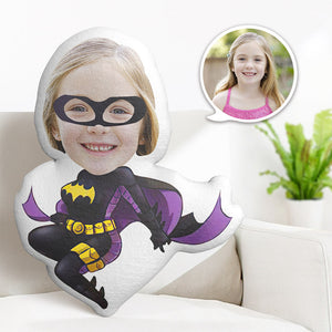 Custom Face Pillow Personalized Photo Pillow Batwoman MiniMe Pillow Gifts for Kids - My Face Gifts