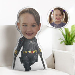 Custom Face Pillow Personalized Photo Pillow Stick Black Widow MiniMe Pillow Gifts for Kids - My Face Gifts