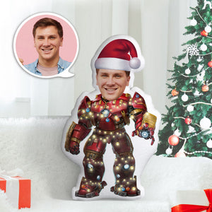 Custom Face Pillow Personalized Photo Pillow Lantern Iron Man MiniMe Pillow Gifts for Chirstmas - My Face Gifts