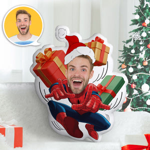 Custom Face Pillow Personalized Photo Pillow Christmas Gift Spider Man MiniMe Pillow Gifts for Chirstmas - My Face Gifts