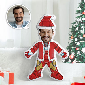 Custom Face Pillow Personalized Photo Pillow Christmas Gift Coat Iron Man MiniMe Pillow Gifts for Chirstmas - My Face Gifts