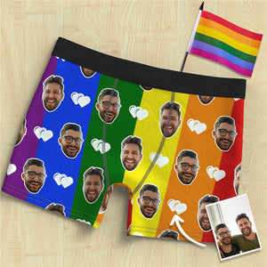 Custom Face On Boxer Shorts Men's Gifts Photo Boxer Briefs - LGBT