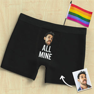 Custom Face On Boxer Shorts Men's Gifts Photo Boxer Briefs - All Mine