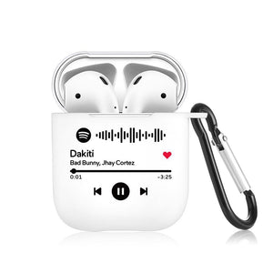 Custom Scannable Spotify Code Gifts Airpods Case Music Keepsake White Gift For Couple