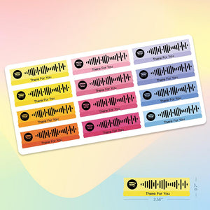 Custom Spotify Music Code Gifts Sticker Bar Sticker - Whole Sheet 20x40cm/7.87x15.74in