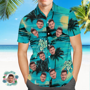 Custom Face Hawaiian Shirt All Over Print Personalized Beach Shirt