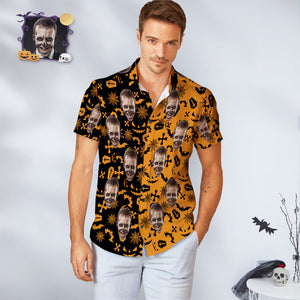 Custom Face Men Hawaiian Shirts Personalized Halloween Hawaiian Shirts - My Face Gifts