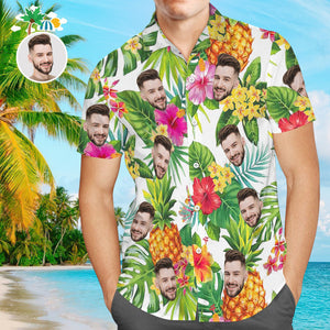 Custom Face Hawaiian Shirt Personalized Funny Shirt with Photo Great Birthday Vacation Party Gift For Him