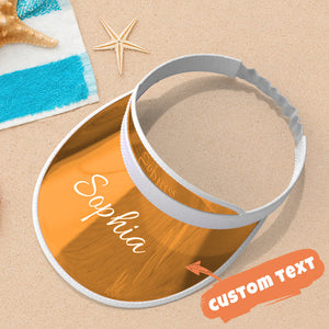 Custom Engraved Sun Hat Colorful Summer Gifts - Orange