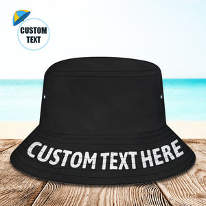 Custom Bucket Hat with Text Unisex Fisherman Hat Summer Hat