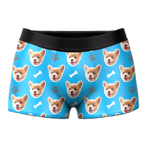 Custom Face On Boxer Shorts Men's Gifts Photo Boxer Briefs - Dog