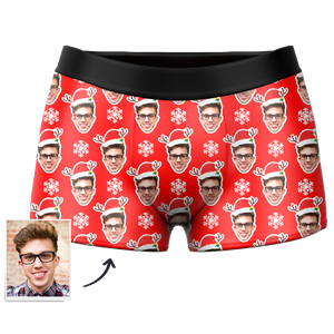 Men's Custom Christmas Santa Boxer Shorts - MyFaceBoxer