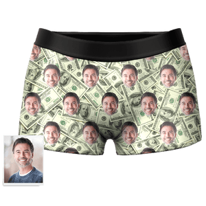 Men's  Custom Face Boxer Shorts - Money - MyFaceBoxer