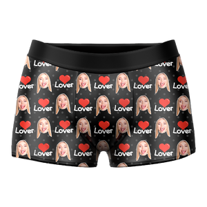 Custom Face On Boxer Shorts Men's Gifts Photo Boxer Briefs - Lover