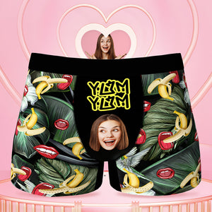 Custom Face Boxer Briefs Personalized Face Underwear Mash Face - Banana - My Face Gifts