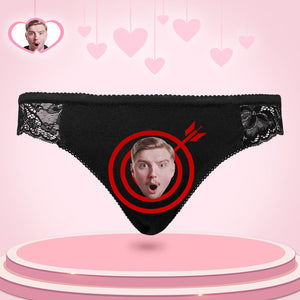 Custom Women Lace Panty Face Sexy Panties Women's Underwear - Bullseye - My Face Gifts
