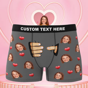 Custom Face Men Underwear Personalized Funny Underpant Boxer Shorts Valentine's Day Gift